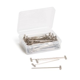 U Brands Silver T Pin Set, Office Supplies, Bulletin Board Accessories, 2”, 100 Count