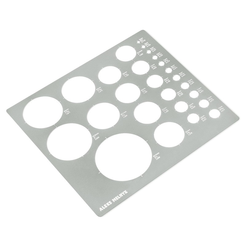 Aleks Melnyk No.200 Metal Circle Template metric, Circle Tracers for
