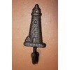 Southern Metal Cast Iron Lighthouse Bath Towel Hooks Rustic Brown,