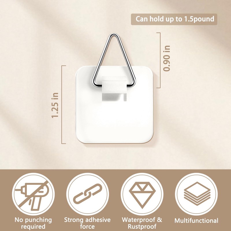 mwellewm 40 Pieces Invisible Adhesive Plate Hanger Vertical Plate Holders