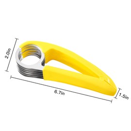 FireKylin Banana Slicer,ABS + Stainless Steel Fruit and Vegetable Salad Peeler Cutter Kitchen Tools For Banana,Strawberry,Grape（1 pcs）