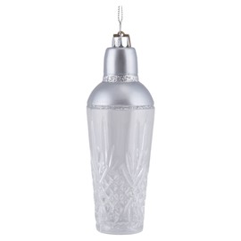 RAZ Imports 4253110 Eric Cortina Collection Cocktail Shaker Ornament, 5.5-inch Height, Glass