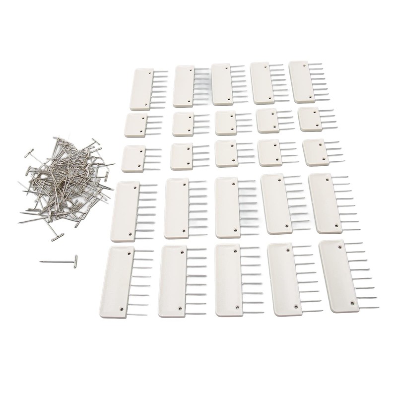 Pwshymi Knit Blocking Comb Set, Time Saving Knitting Blocker Pin