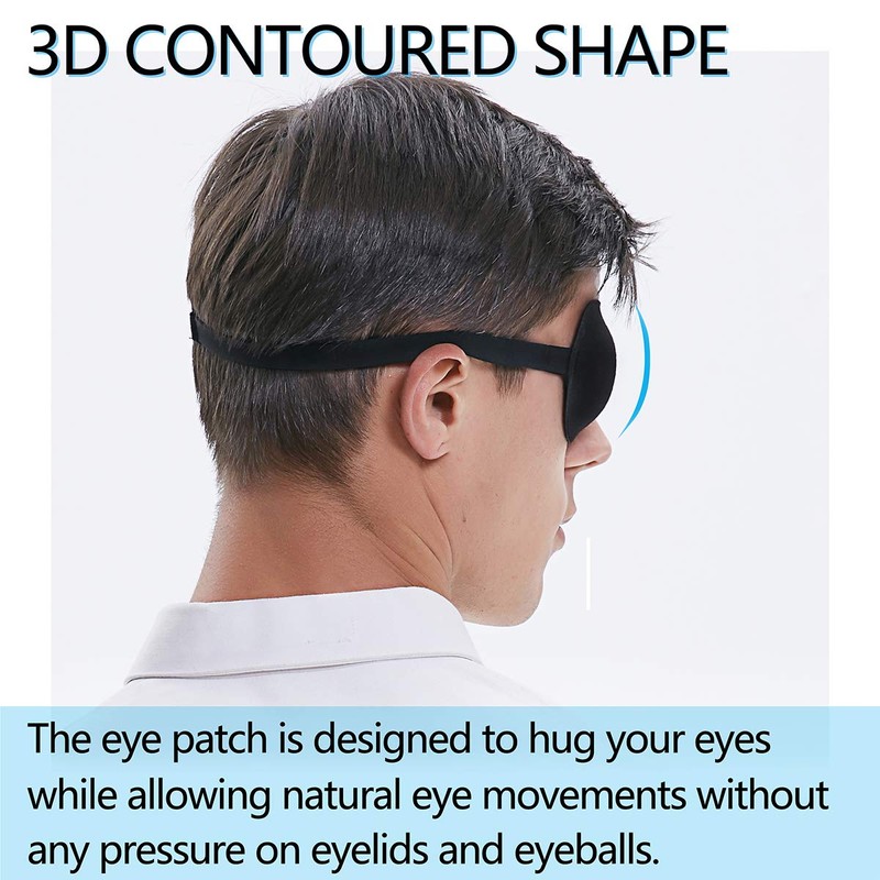 FCAROLYN 3D Eye Patch for Adult and Kid Adjustable Eye