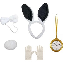 NuJake Kids White Bunny Rabbit 5 Piece Costume Set For Children