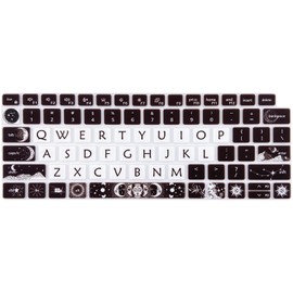Cute Silicone Keyboard Cover Skin for Dell Latitude 7430 7420 7410/ Dell Latitude 5430 5431 5420 14", Dell Latitude 7520 15.6"/Dell Latitude 9000 9510 9520 9420 9430 Keyboard Protective, Sun and Moon