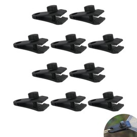 Vxiwscy Pack of 10 Tarpaulin Tensioner Clips, Adjustable Tent Tarpaulins, Plastic Mounting Clips Made of Robust Plastic, Ideal for Camping, Awnings, Tents and Canopies, Waterproof and Non-Slip