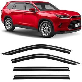 Voron Glass Tape-on Extra Durable Rain Guards for Toyota Grand Highlander 2024-2025, Window Deflectors, Vent Window Visors, 4 Pieces - 100864