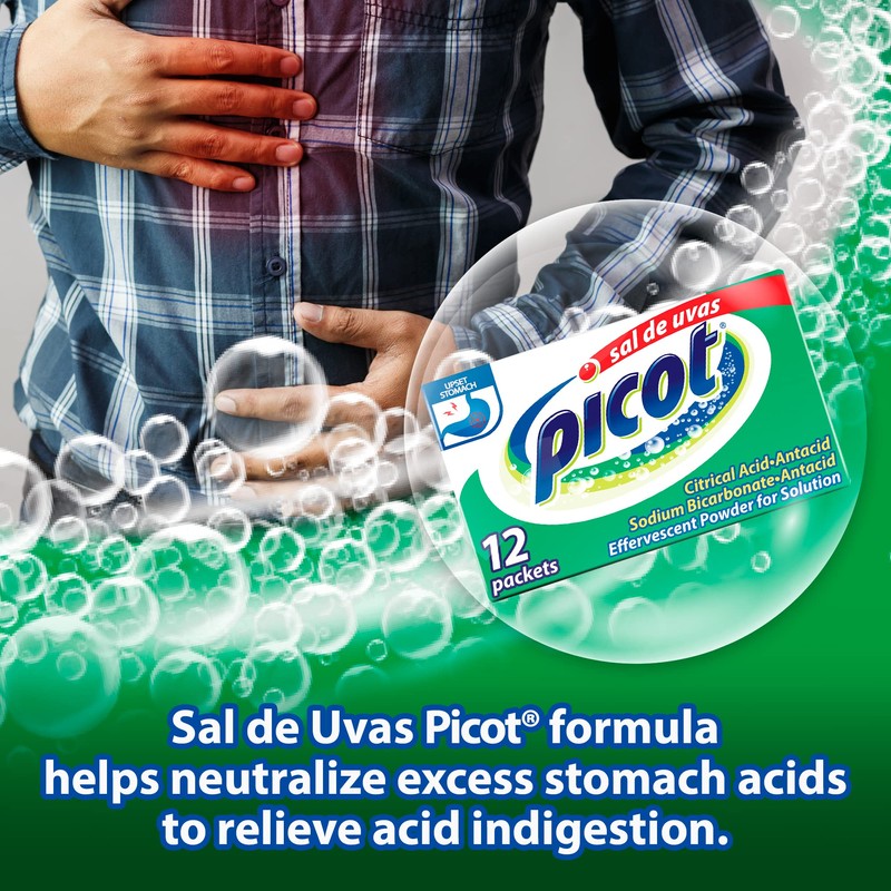 Sal de Uvas Picot, Effervescentl, Powder Solution, Antacid, 3-Pack of