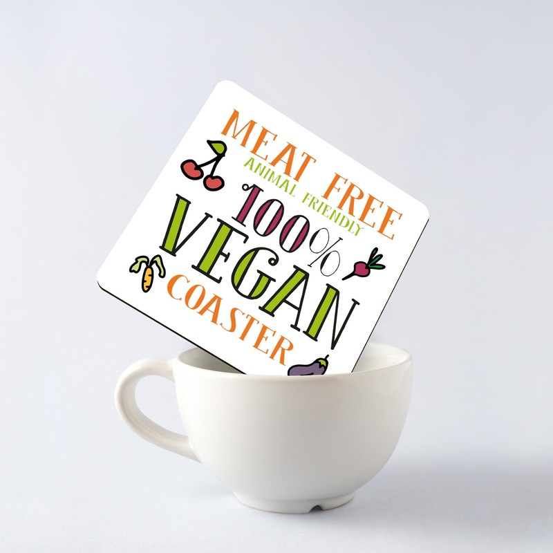 Dorothy Spring Funny 100% Vegan Meet Free Wooden Gift Coaster
