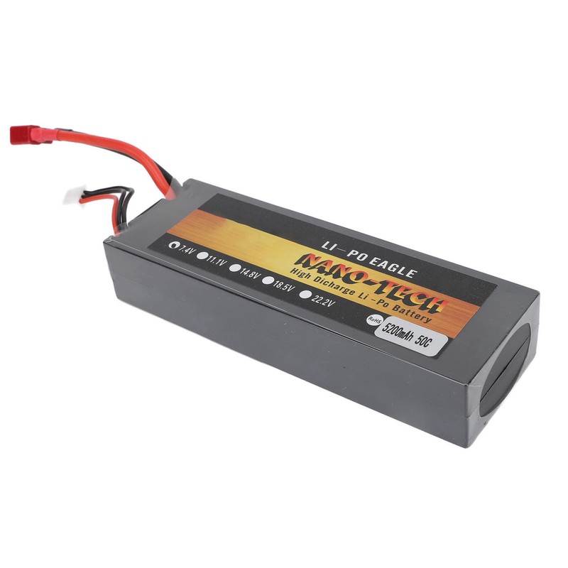 7.4V Lipo Battery 5200mAh 2S 50C Hard Case Lithium Polymer