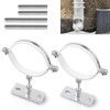 2 Sets 4 Inch Adjustable Pipe Bracket Heavy Duty Adjustable