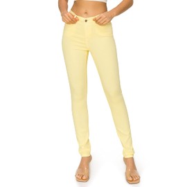 KHAKI & BLUE Cali1850 Women’s The Everyday Garment-Dyed Skinny Jeans – Soft Stretchy High Rise Comfy Casual Pants 79500JDM777_LYW 8