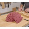 100 PCS Mouse Detail Sander Sandpaper 6 Holes, 80 Grit