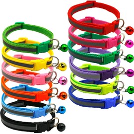 Reflective Cat Collars, Pack of 2 - Random Colour Selection