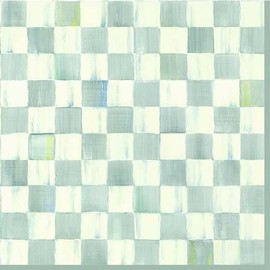 MACKENZIE-CHILDS Dinner Paper Napkins, Stylish Paper Dinner Napkins, Gray-and-White Sterling Check