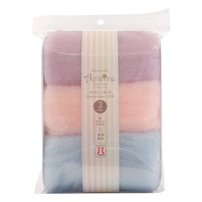 Hamanaka H441-140-5 Wool Felt Akraine Set of 3 Colors, Approximately