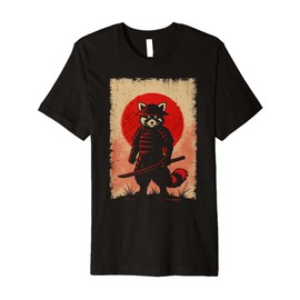 Samurai Red Panda Japanese Culture Warrior Ukiyo-E Premium T-Shirt
