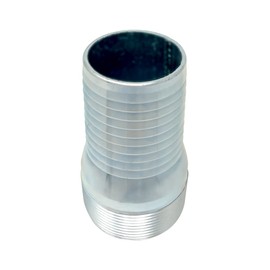 Gloxco Combination (KC) Nipple Fitting, 3″ Hose Shank x 3″ Male NPT, Zinc Plated Steel (KCN-300-NPT-GS)