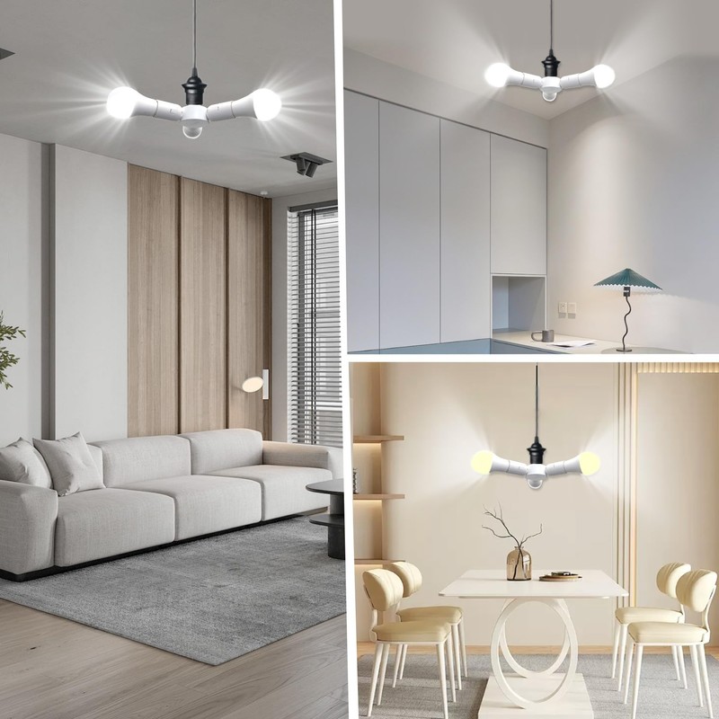 ORALUCE LED Bulb, E26 Base Adapter, 3 Branch Socket, E26