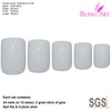 False Nails Bling Art White Polished French Squoval 24 Fake