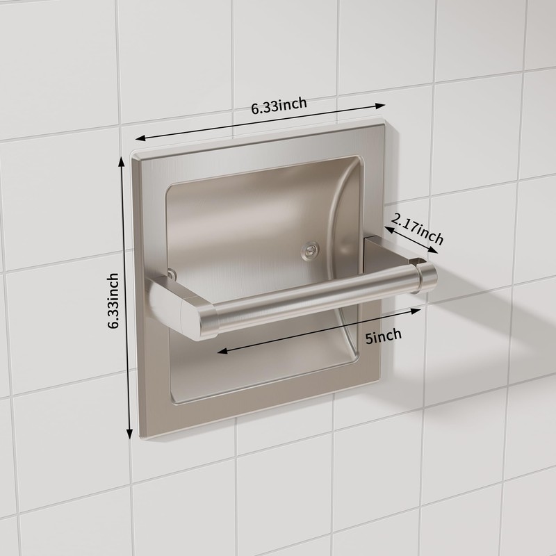 WZKALY Toilet Paper Holder 2 Pack, Recessed Pivoting Toilet Paper