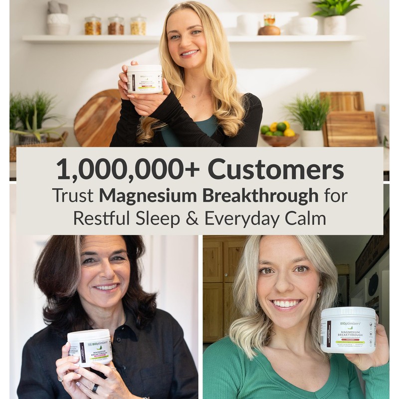 BIOptimizers Magnesium Breakthrough Drink - 8 Forms of Magnesium, Electrolytes,