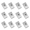 12Pcs M6 Rectangular Nut Stainless Steel Square Nut Fastener for