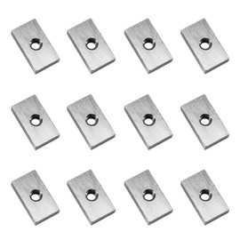 12Pcs M6 Rectangular Nut Stainless Steel Square Nut Fastener for Furniture Connector Machinery 18x10x4mm