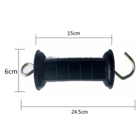 Electric Fence Handle,Electronic Door Handle, Heavy Duty Electric Fence Insulators, Electric Fence Posts, Electric Fence Gate Handle with Electric Fence Spring Handle, Electric Fence Kit (Black)