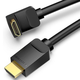 VENTION HDMI Right Angle Cable 270 Degree & 90 Degree Horizontal HDMI 2.0 4K HD 3D Black (HDMI Right Angle Cable 270 Degree / AAQ, 1m)