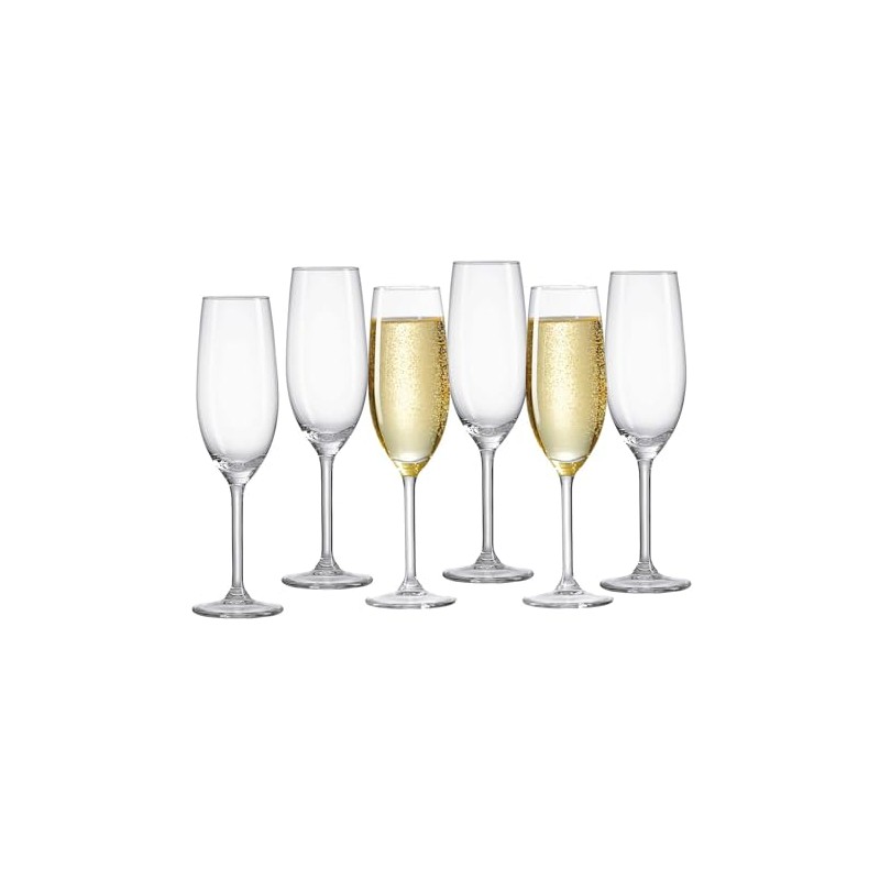 Flirt by R&B Champagne Flute VIO 210 ml, Clear (Pack