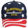 Spiffy Custom Gifts USS Independence CV-62 Stars & Stripes Baseball Cap Navy