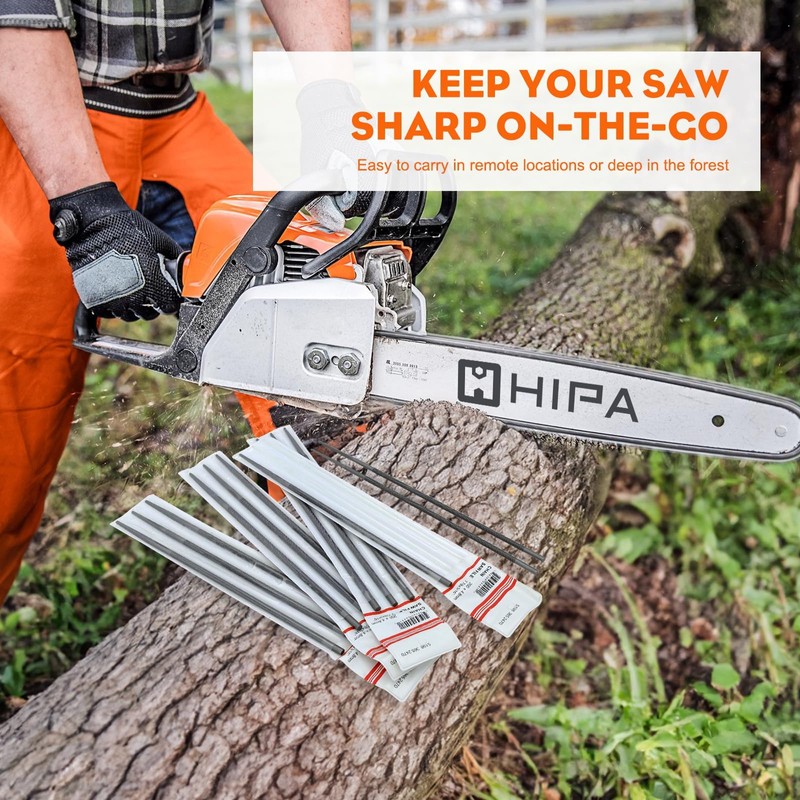 Hipa (Pack of 12 3/16-Inch (4.8 mm) Professional Round Chainsaw