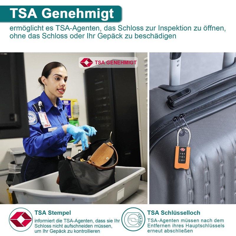 ZHEGE Suitcase Lock Combination Lock 3 Digit TSA Lock (2,