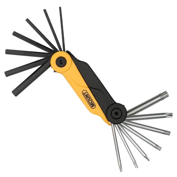 Mount Sie 15pcs Folding Allen Key Set, Professional Allen Torx