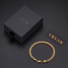 VEXXS Men's Bracelet 6 mm, 18 Carat Gold-Plated Bracelet Men's