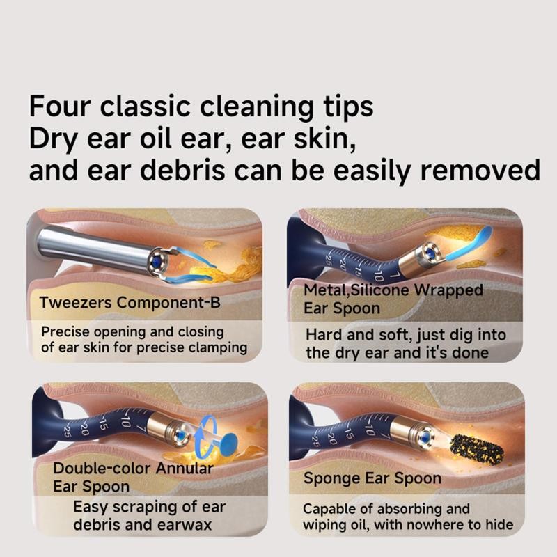 bebird Smart Visual Ear Cleaner, 1 Box Waterproof Ear Wax