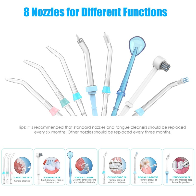 Sawgmore Water Flosser Oral Irrigator, 600 ml Large Capacity, 10