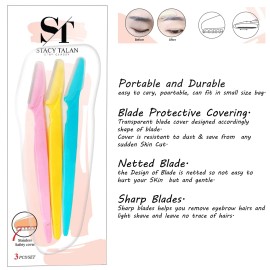 Stacy Talan Eyebrow Razor 18 Pcs Facial Shaver Multipurpose Exfoliating