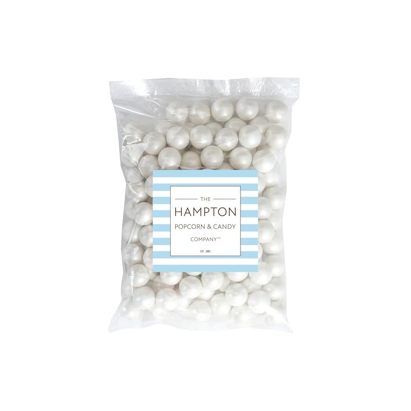 White Shimmer Gumballs 1 Inch Gumballs, 2 Pound Bulk Bag