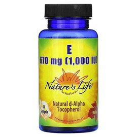 Nature's Life Vitamin E 670mg (1 000IU) 50 softgel tablets NLI-00209, 670 mg, 1 unit / 네이처스 라이프 비타민E 670mg(1 000IU) 소프트젤 50정 NLI-00209, 670 mg, 1개