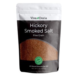 Viva Doria Hickory Smoked Sea Salt, Hickorywood Salt, Fine Grain, 2 lb