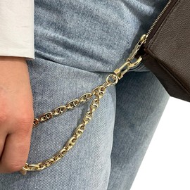 NEXT FASHION Wristlet Chain Strap Wrist Accessory For Handbags - Wristlet 8mm L-Gold