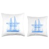 Bocas Del Toro Coastal Nautical Sailing Sailor Throw Pillow