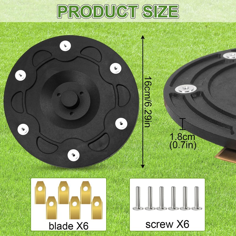 DGMI 6 Blade Disc, Robotic Lawnmower Blade Disc with Segway