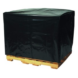 Aviditi 48" x 42" x 48" Pallet Covers/Bin Liners, 2 Mil, Black, Perforated Roll, Use to Protect Pallets and Equipment During Shipment or Storage (1 Roll of 50)