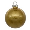 Vickerman 6" Clear Ball Christmas Ornament with Gold Glitter Interior.