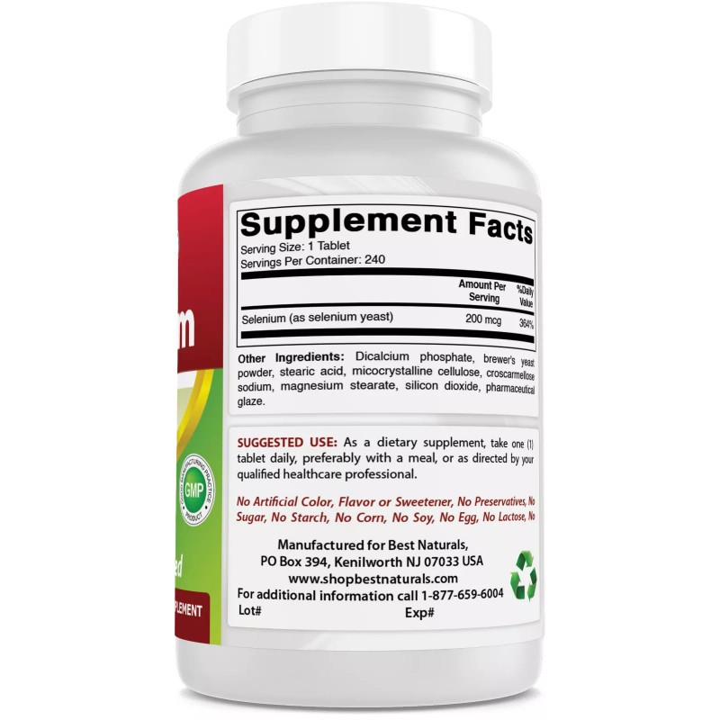 Best Naturals 3 Pack Best Naturals Selenium 200 mcg 240