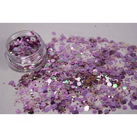 Chunky Mixed Body & Festival Glitter in 60 Colours 100gm 50gm & Sample Bags (CG-20 Rose Garden) (100 Gram Bag)